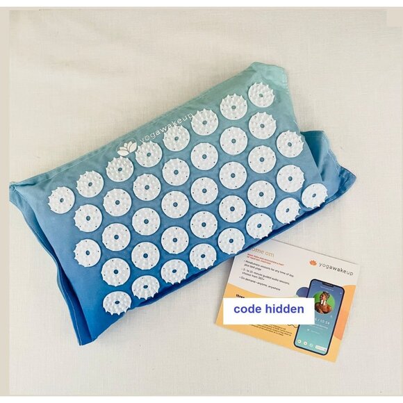Yoga Wake Up Blue Acupressure Pillow Neck Back Digestion Well Being Home Spa - Picture 13 of 14